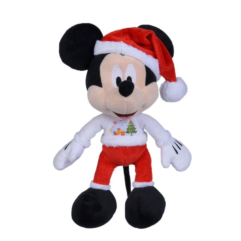  mickey souris peluche noël 25 cm 